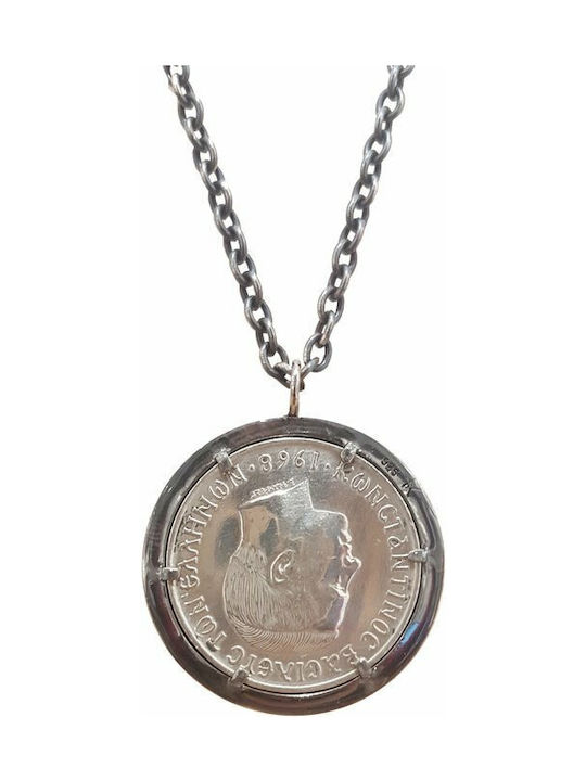 Greek Coins necklace in silver by MARIA KAPRILI