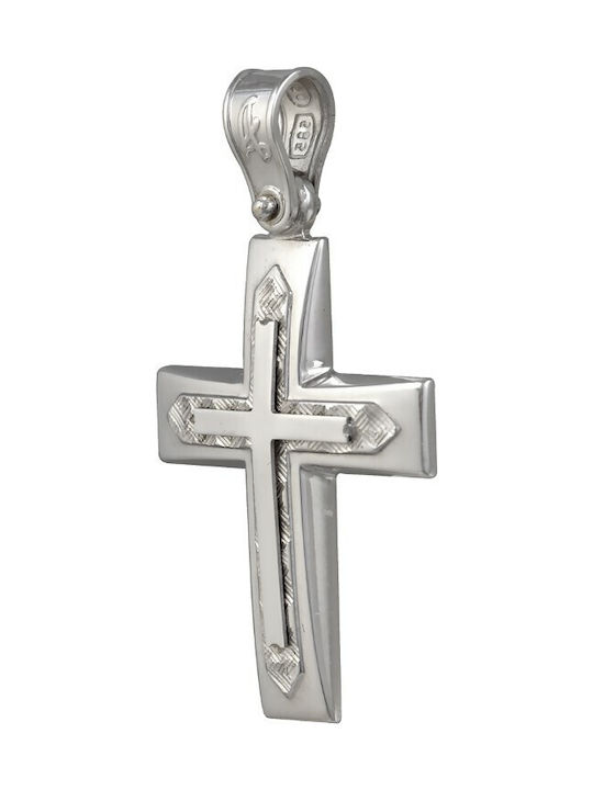 Baptismal cross in white gold 14K (ΣΤ001151)