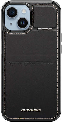 Dux Ducis Brieftasche Leder / Synthetisches Leder / Silikon Schwarz (iPhone 15)