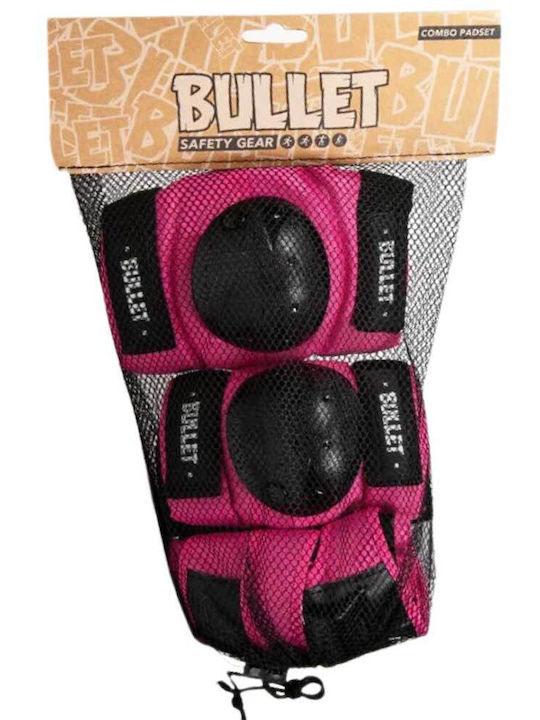 Bullet Standard Combo J Triple Παιδικό Σετ Προστατευτικών για Rollers Ροζ
