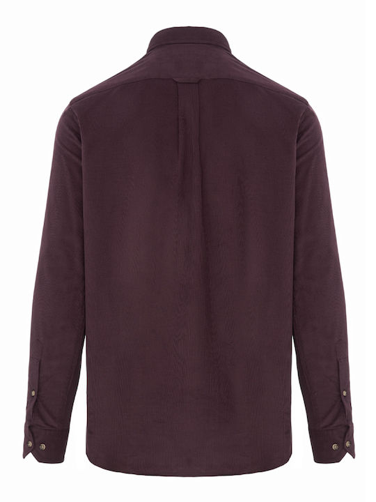 The Bostonians Men's Shirt Long Sleeve Corduroy Burgundy