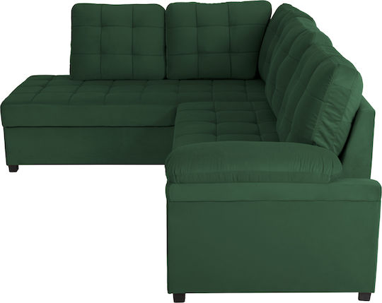 Jade Colțar Canapea Pat Cu Colțul Stâng Catifea Cipru 250x180x88cm