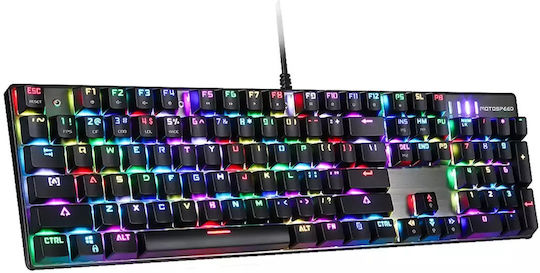 Motospeed Inflictor CK104 Gaming Mechanical Keyboard with Outemu Red Switches and RGB Lighting English UK