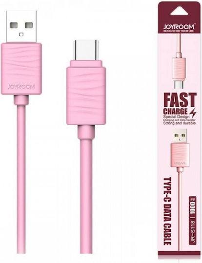 Joyroom JR-S118 USB Typ-C Kabel USB 2.0 männlich - USB-A Rosa 1m u21611