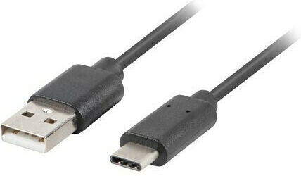 Lanberg USB 2.0 Cable USB-C male - USB-A Black 0.5m (CA-USBO-20CU-0005-BK)