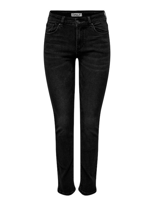 Dama Tesatura Pantaloni cu Croială Slim Negru
