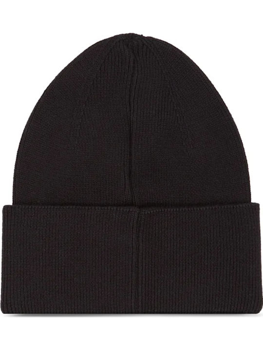 Beanie Ανδρικός Σκούφος με Rib Πλέξη σε Μαύρο χρώμα