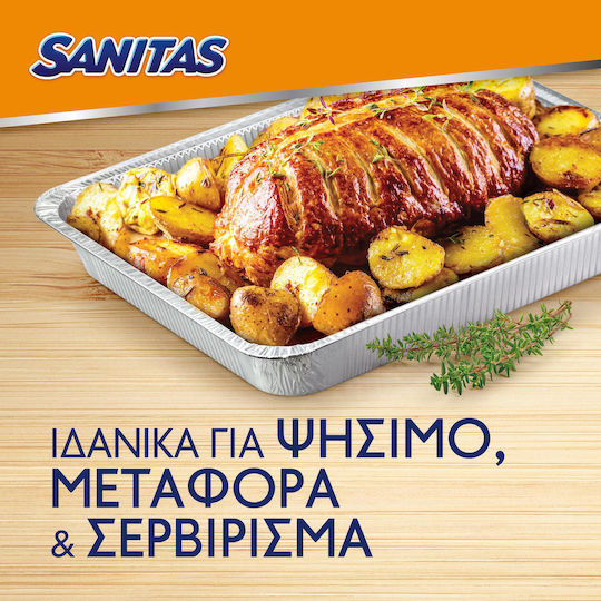 Sanitas Rectangular Aluminum Utensils S32 2 Pieces