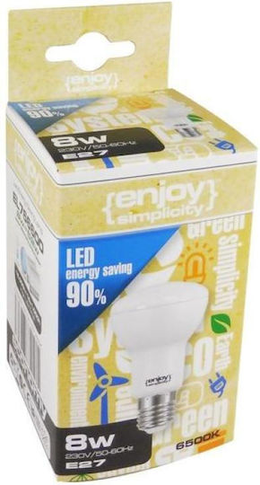 Elvhx Λάμπα LED 6W 83mm για Ντουί E14 και Σχήμα R50 Ψυχρό Λευκό 465lm