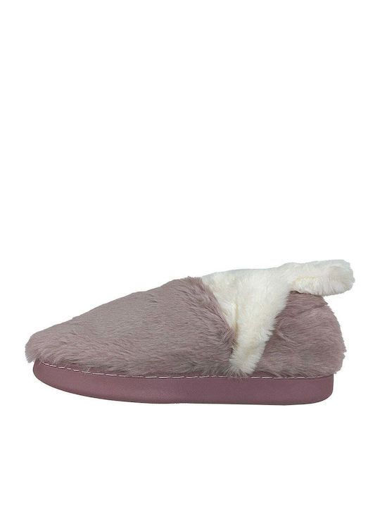 Geschlossene Damen Hausschuhe Rosa
