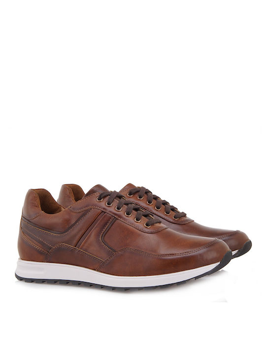 JK London Men's Leather Casual Shoes Tabac Brown