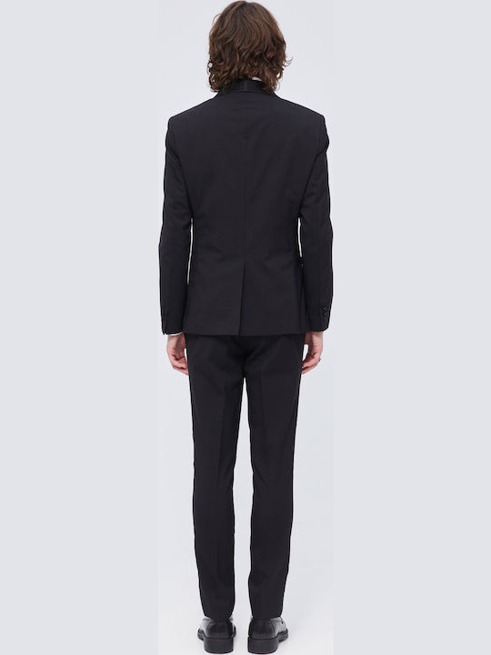 Men's Winter Suit Slim Fit Black