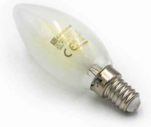 Adeleq LED Bulb 4W 98mm for Socket E27 and Shape C35 Cool White 440lm Dimmable