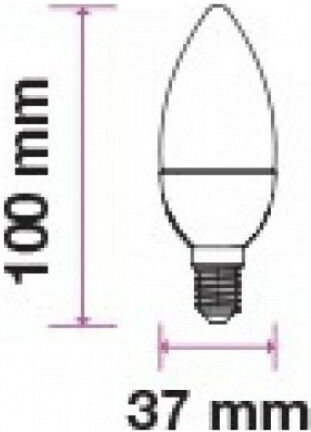 V-TAC VT-2106 LED Bulbs 5.5W 100mm for Socket E14 Cool White 470lm 2pcs
