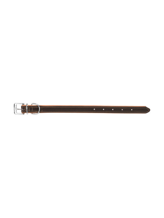 Trixie Active Comfort Dog Collar Leather in Brown color Medium 39 - 46cm