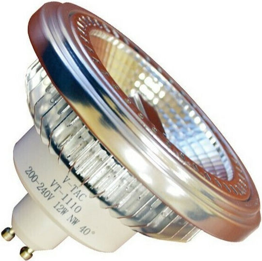 V-TAC LED Bulb 12W 91mm for Socket GU10 and Shape AR111 Cool White 900lm