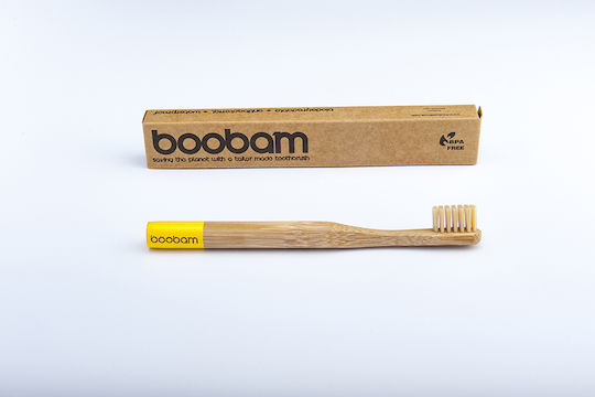 Boobam Brush Style Παιδική Οδοντόβουρτσα για 3+ Χρονών Yellow