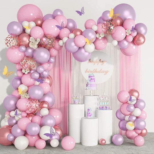 Komposition mit 110 Luftballons Latex Bunte