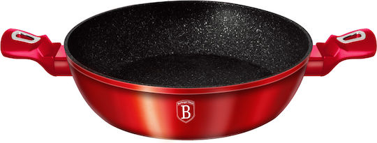 Berlinger Haus Metallic Line Ρηχή Κατσαρόλα από Αλουμίνιο 3.8lt / 28cm Burgundy