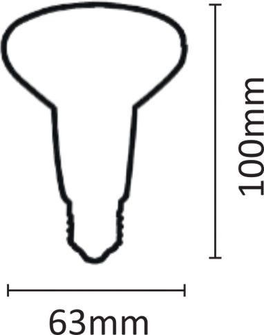 Inlight LED Bulb 8W 100mm for Socket E27 and Shape R63 Cool White 650lm