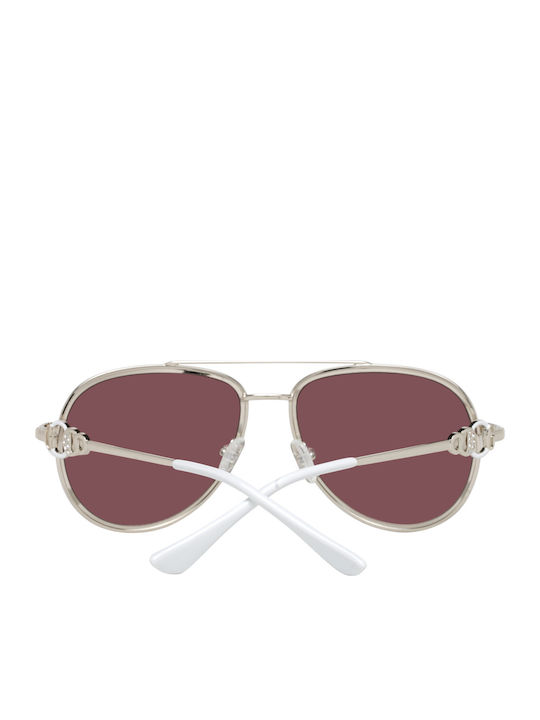 Guess Women’s Sunglasses With Silver Metallic Frame And Brown Gradient Lens GF0344 32F