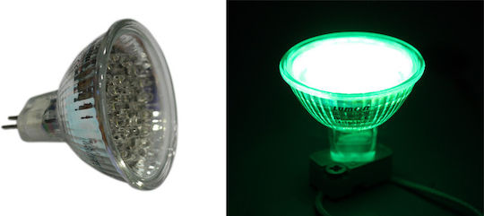 Adeleq LED Bulb 2W for Socket GU10 and Shape PAR16 Green 180lm