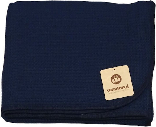 Manterol Casa Petalo 375 Pique Half-Double Blanket 180x240cm Ecru