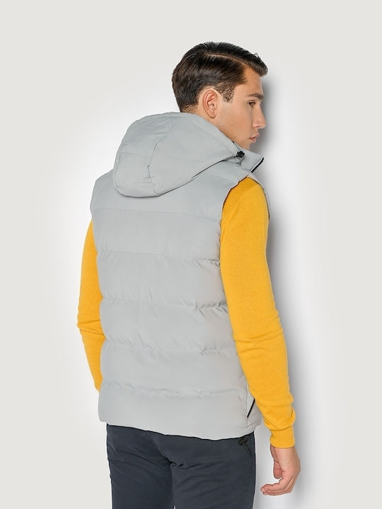 Sleeveless Winter Jacket Puffer Silver