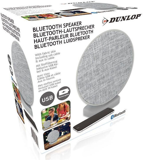 Dunlop 07152 Bluetooth-Lautsprecher 3W mit Akkulaufzeit bis zu 2 Stunden Gray