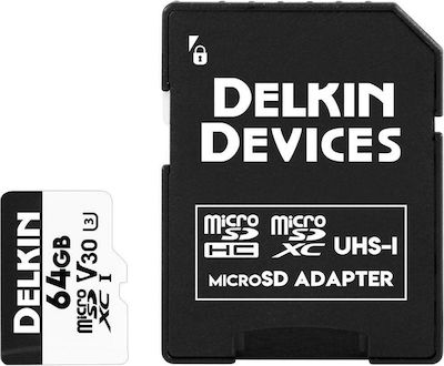 Delkin Advantage microSDXC 64GB Class 10 U3 V30 UHS-I