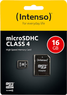 Intenso 3403470 microSDHC 16GB Class 4 Default Speed with Adapter