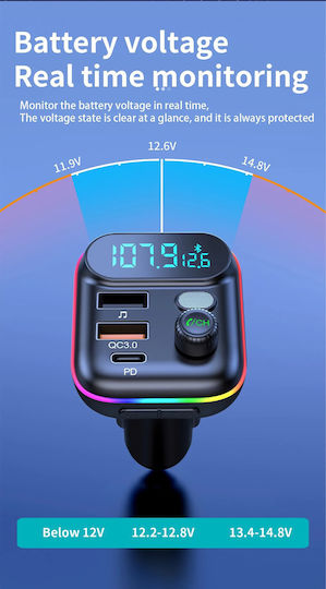 Andowl FM предавател за кола C29 с Bluetooth