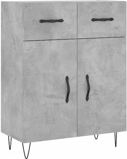 Dulap De Depozitare Pentru Birou Din Lemn Gri 69.5x34x180cm