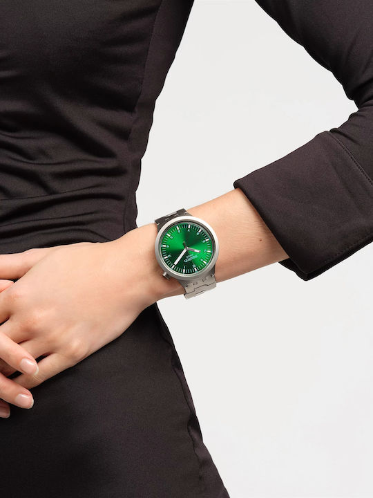 Swatch Forest Ρολόι Μπαταρίας με Μεταλλικό Μπρασελέ