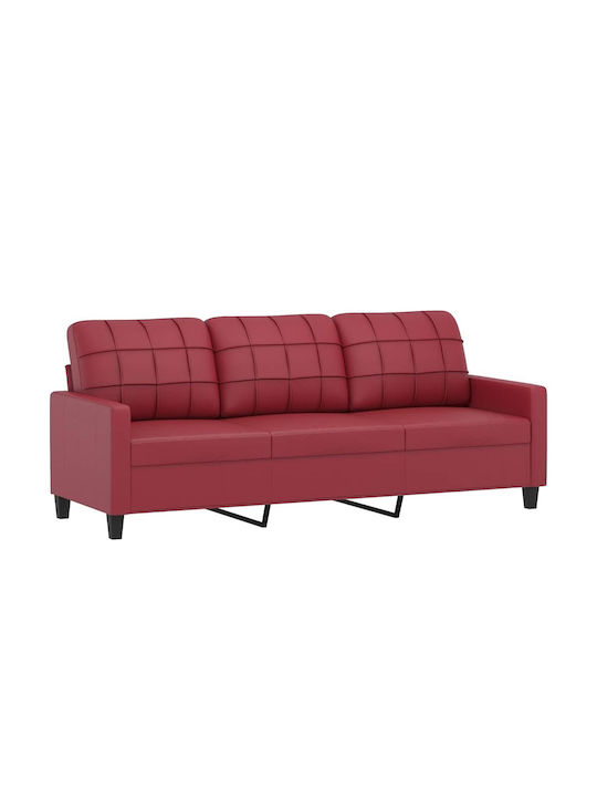 Living Room Furniture Set 3-Seater & 2-Seater Red