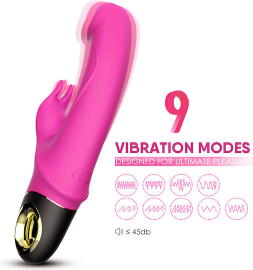Kinksters Δονητής Rabbit 22cm Ροζ
