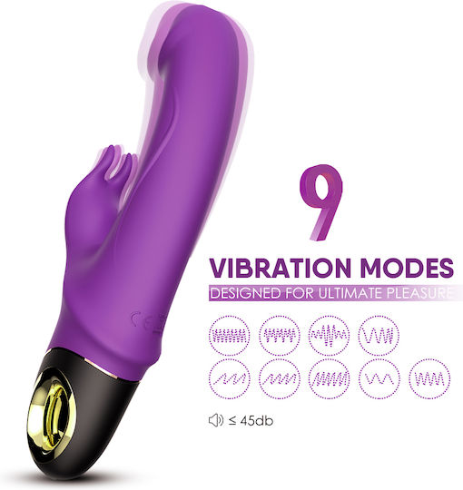 Kinksters Δονητής Rabbit 22cm Μωβ