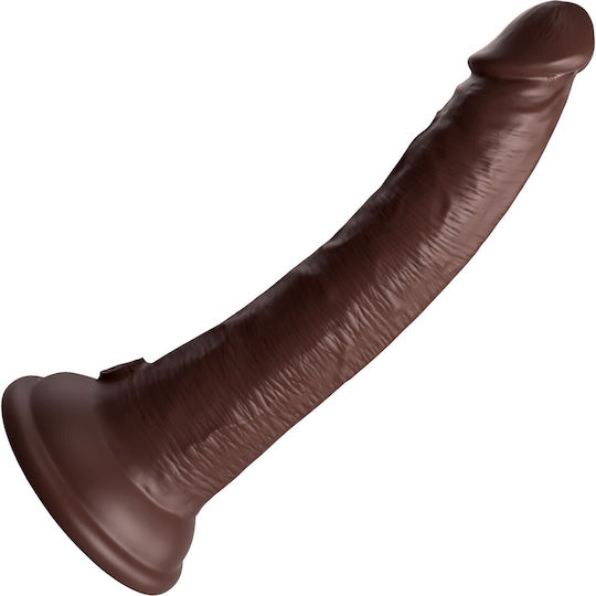 Pipedream King Cock Elite Ρεαλιστικό Dildo με Βεντούζα Καφέ 18cm