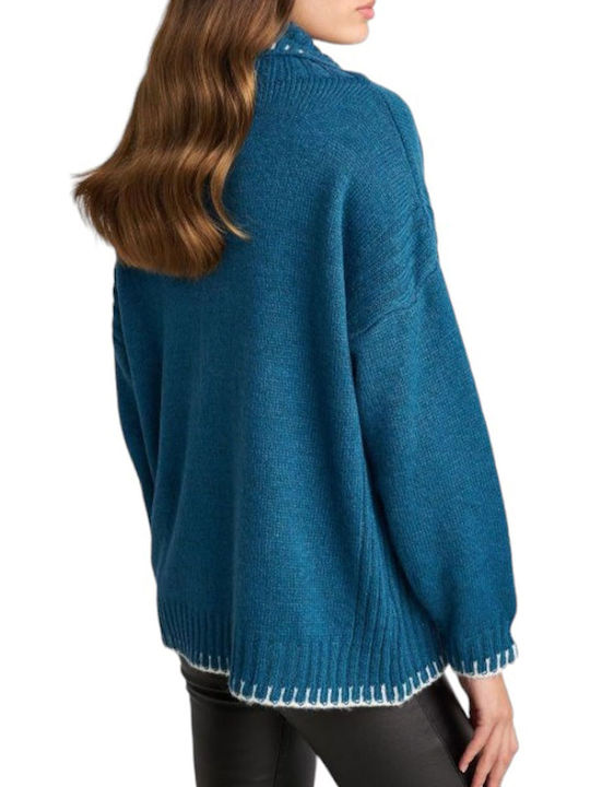 Attrattivo Women's Long Sleeve Pullover Blue