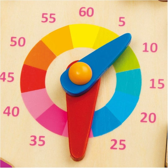 Andreu Toys Baby-Spielzeug Daily Actions Clock aus Holz für 24++ Monate