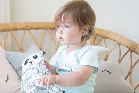 Minene Πανάκι Μωρού Cuddly Toy Double Side Γκρι