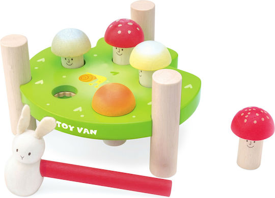 Le Toy Van Παιχνίδι με Σφυράκι Petilou Mr Mushrooms Hammer Game από Ξύλο για 12+ Μηνών