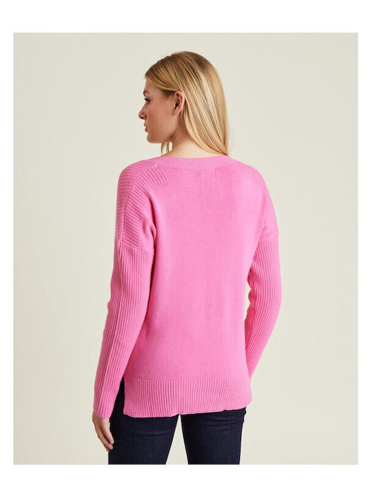 Forel Damen Langarm Pullover Rosa