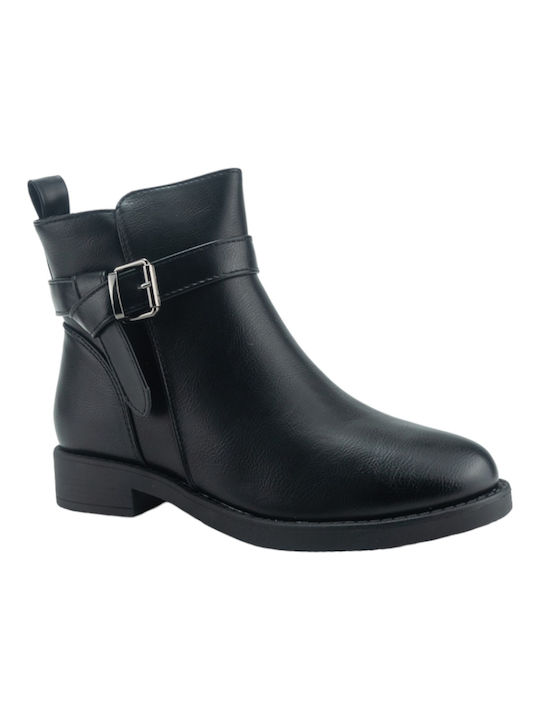 Plato Leather Women's Ankle Boots Black