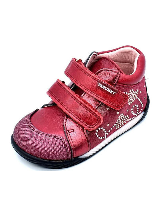 Kinderstiefeletten mit Klettverschluss Rot