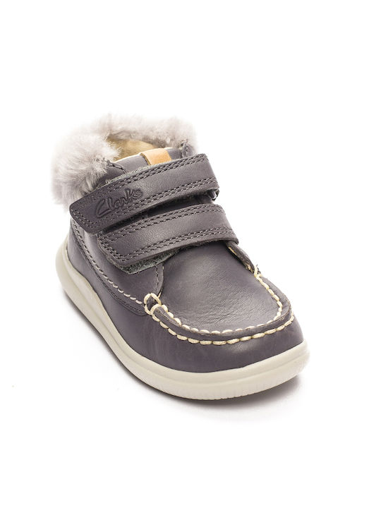 Clarks Cloud Flufi Kids Boots Gray