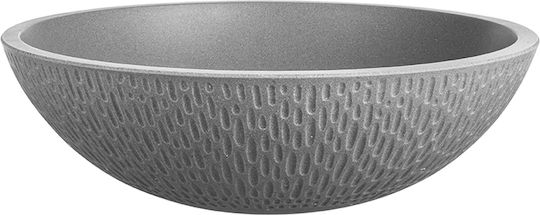 Laveo Aufgesetztes Waschbecken Porzellan 41x41x13.5cm Gray