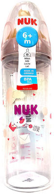 Nuk Plastikflasche New Classic Gegen Koliken mit Silikonsauger für 6-18 Monate Pink Liebe 250ml 1Stück 10.741.625