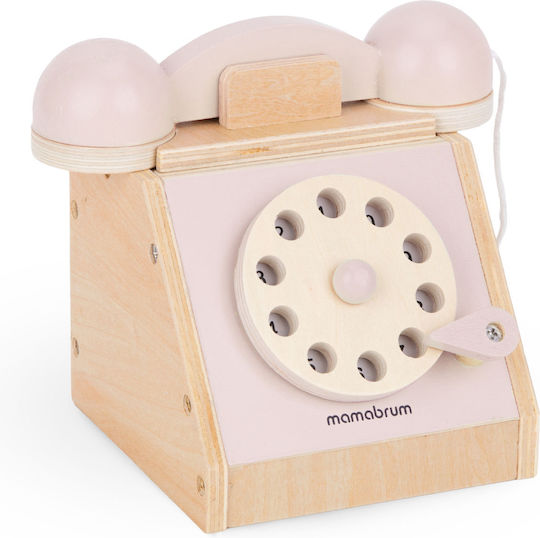 Mamabrum Joc de imitație Telefon Retro din lemn pentru 3+ ani ani