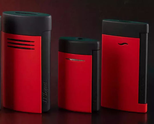 S.T. Dupont Megajet Αντιανεμικός Αναπτήρας Φλόγας Τύπου Jet Matt Black And Red